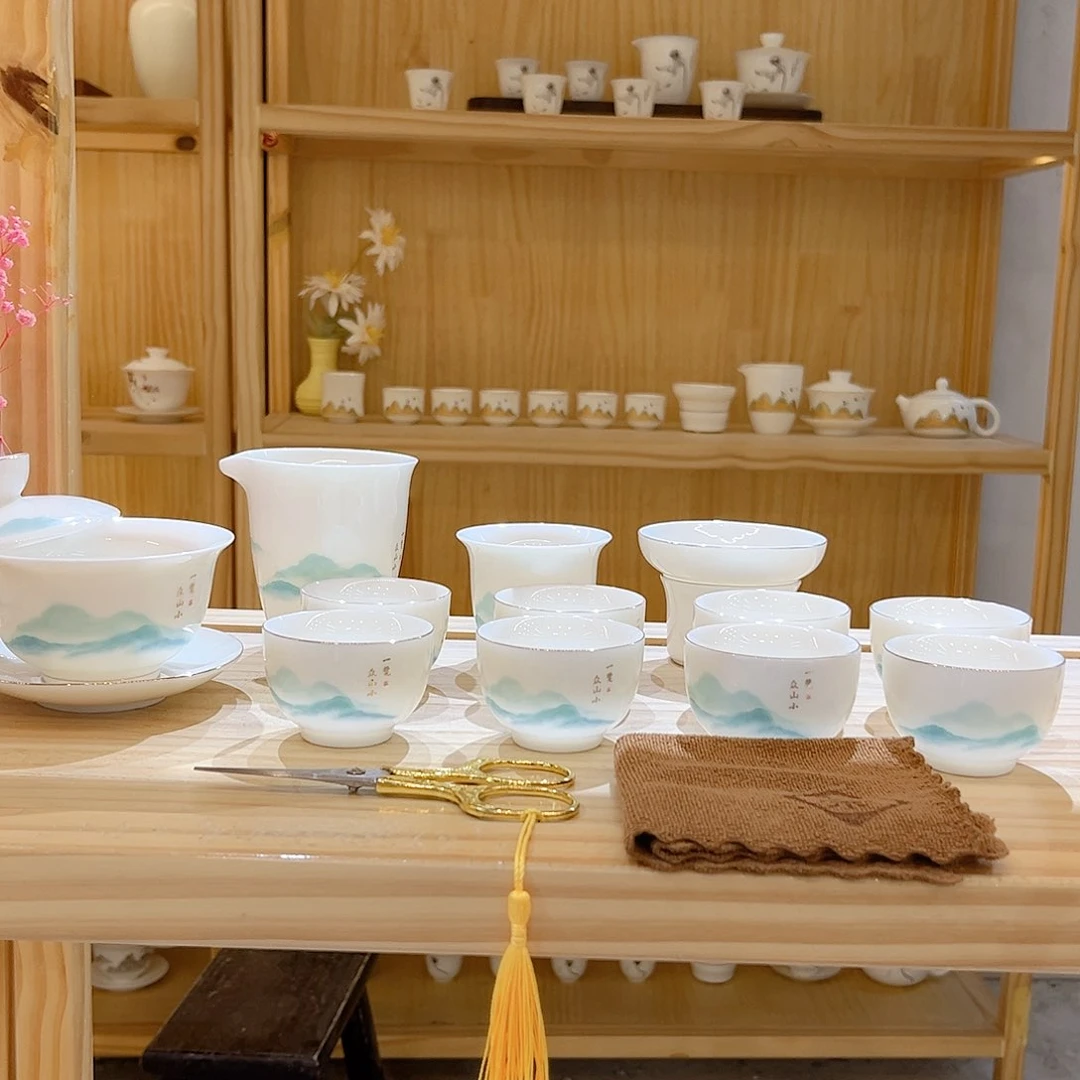 【御瓷斋】羊脂玉瓷茶具套装