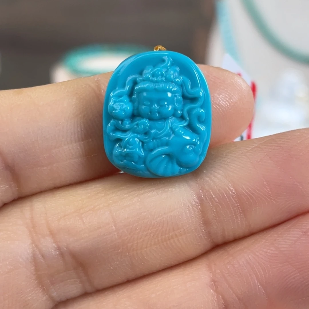 绿松石未镶嵌套链高蓝普贤