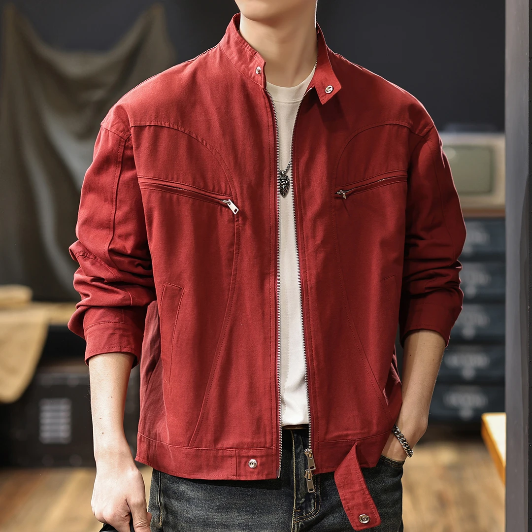 MR.MUDI/穆迪先生美式重磅复古工装外套男秋季新款潮牌宽松夹克