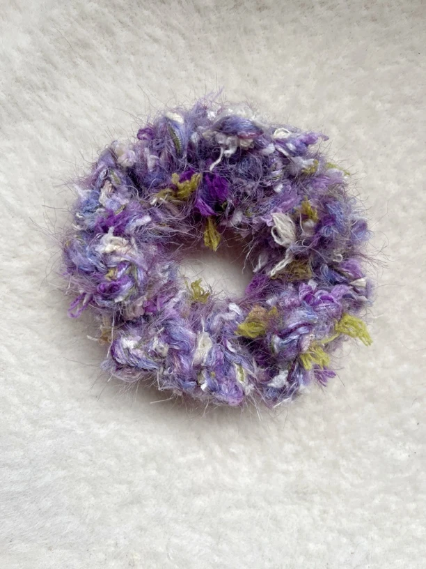 《紫罗兰》紫色系混线手工发圈抓夹夹子（全店满19包邮）