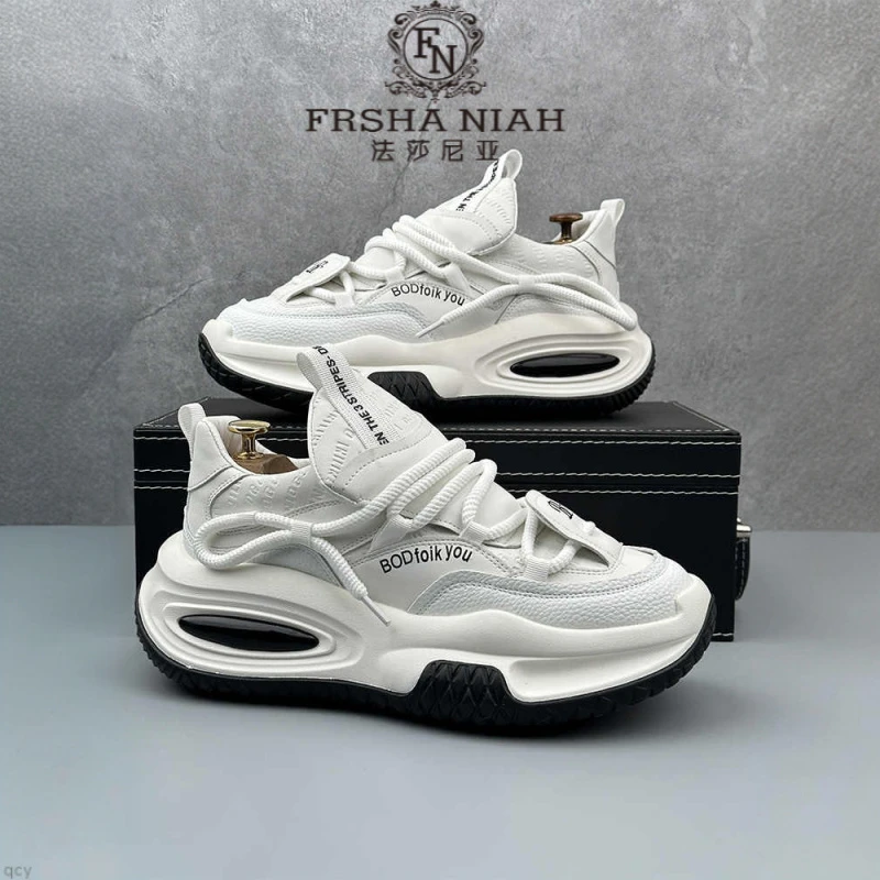 法莎尼亚老爹鞋男款2025春秋新款厚底增高时尚潮流运动百搭休闲鞋