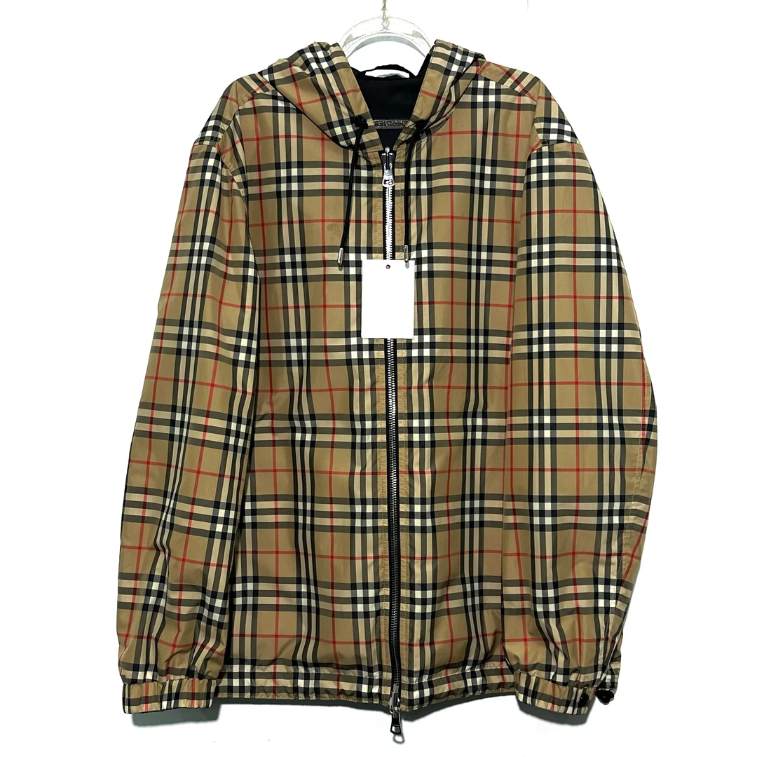 未使用 BURBERRY/博柏利 M码 经典格纹两面穿外套 0869