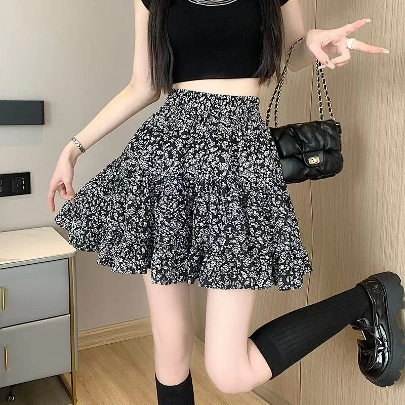 碎花短裙A字裙百搭田园风半身裙显瘦夏季韩版小个子