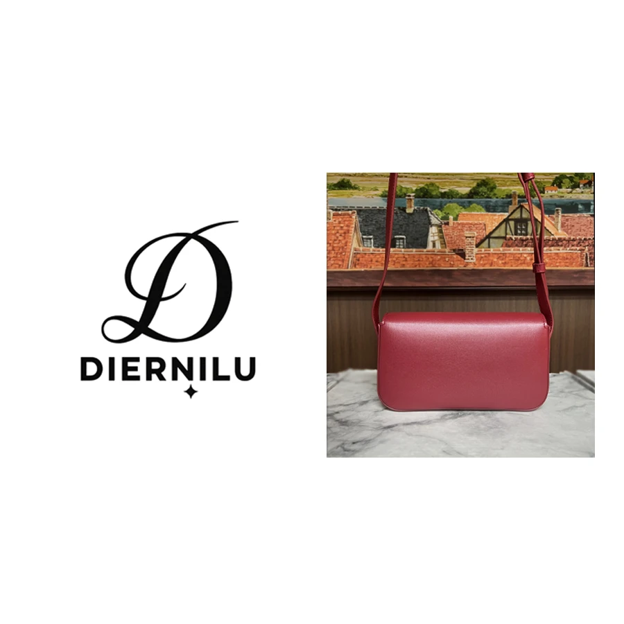 【晚晚真皮高定】TC牛皮新款经典女士轻奢时尚腋下女包H-9500红色