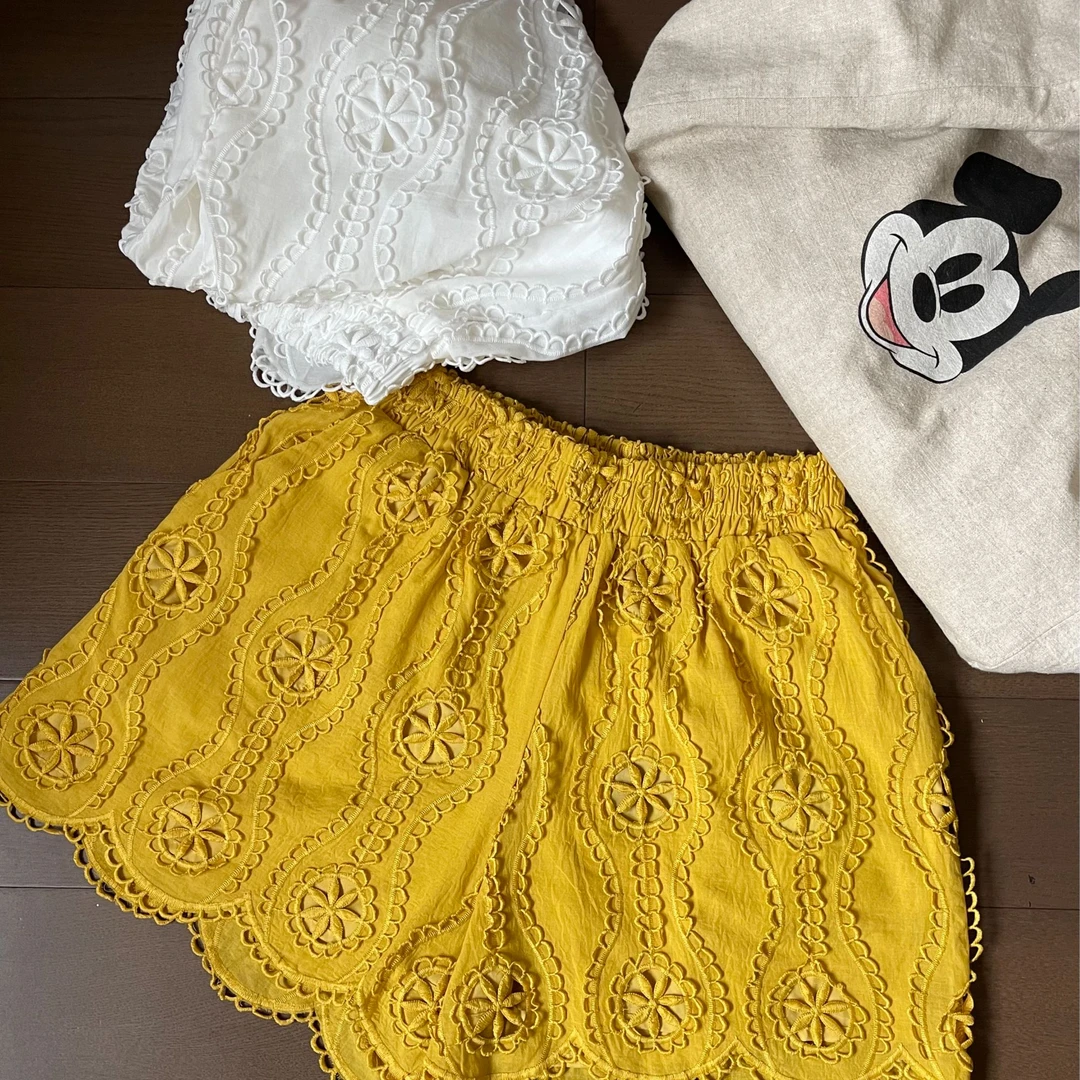 韩系定制面料立体花短裤