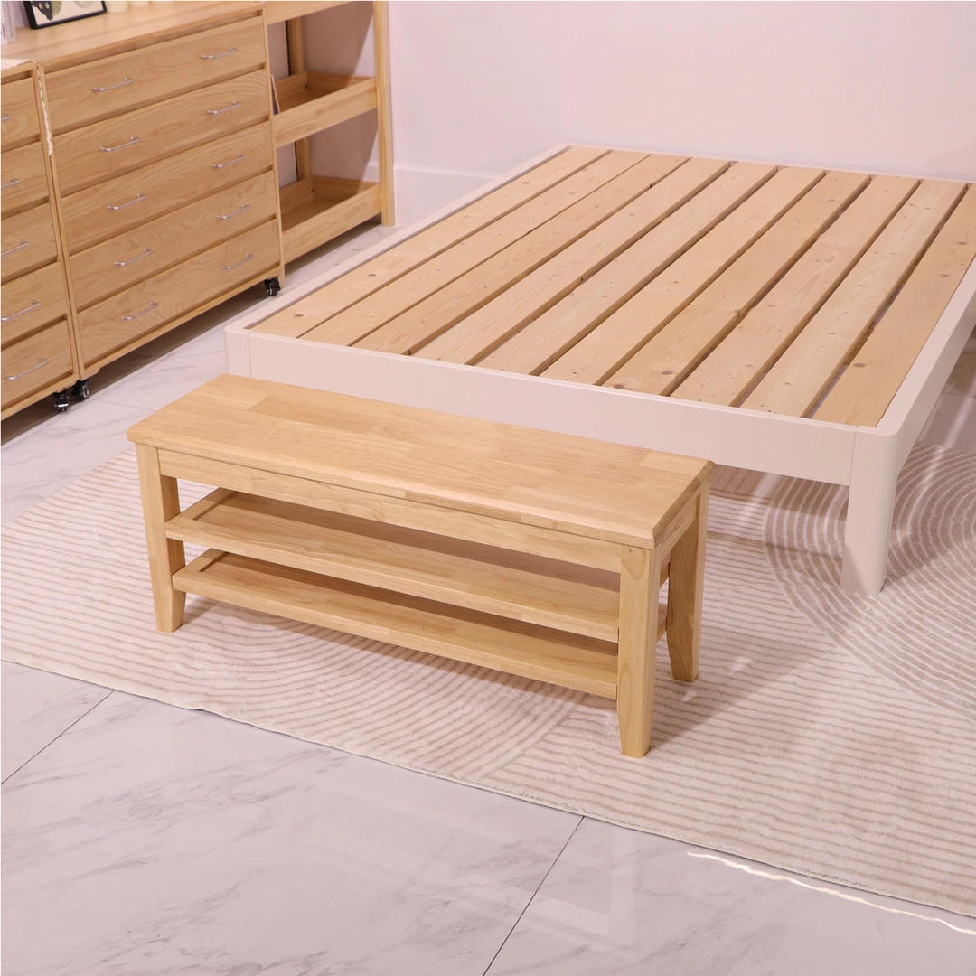 实木换鞋凳床尾凳卧室床边凳搁衣凳床榻现代简约床前长条凳