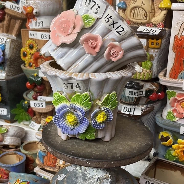 粗陶材质多肉花盆