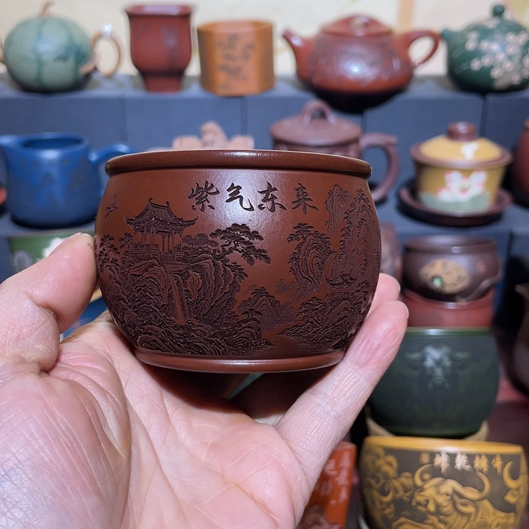 原矿紫砂手工主人杯