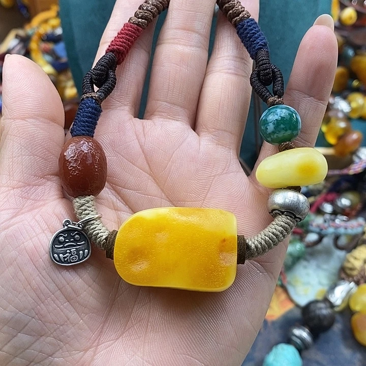 蜜蜡未镶嵌项链项链