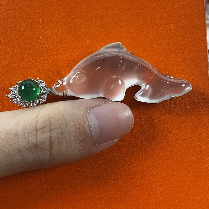 石英质玉银S925镶嵌颈饰