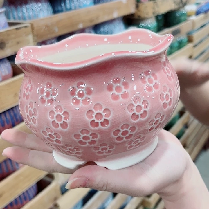 凑单10元陶瓷花盆发货！