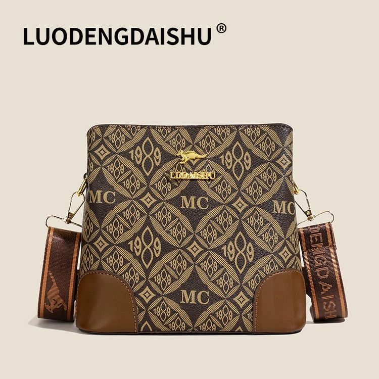 新款时尚百搭轻奢潮流女士单肩斜挎包9858-1987棕