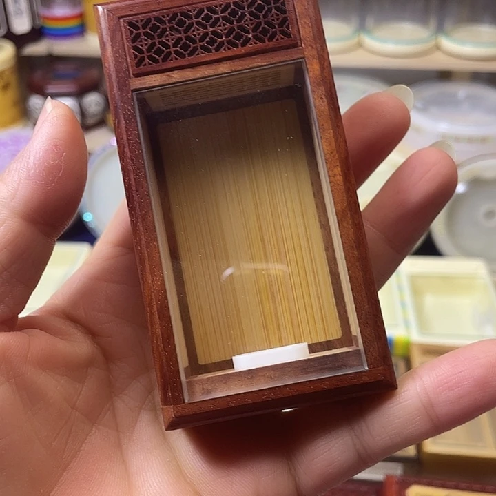 毛师傅红木金钟竹玲盒