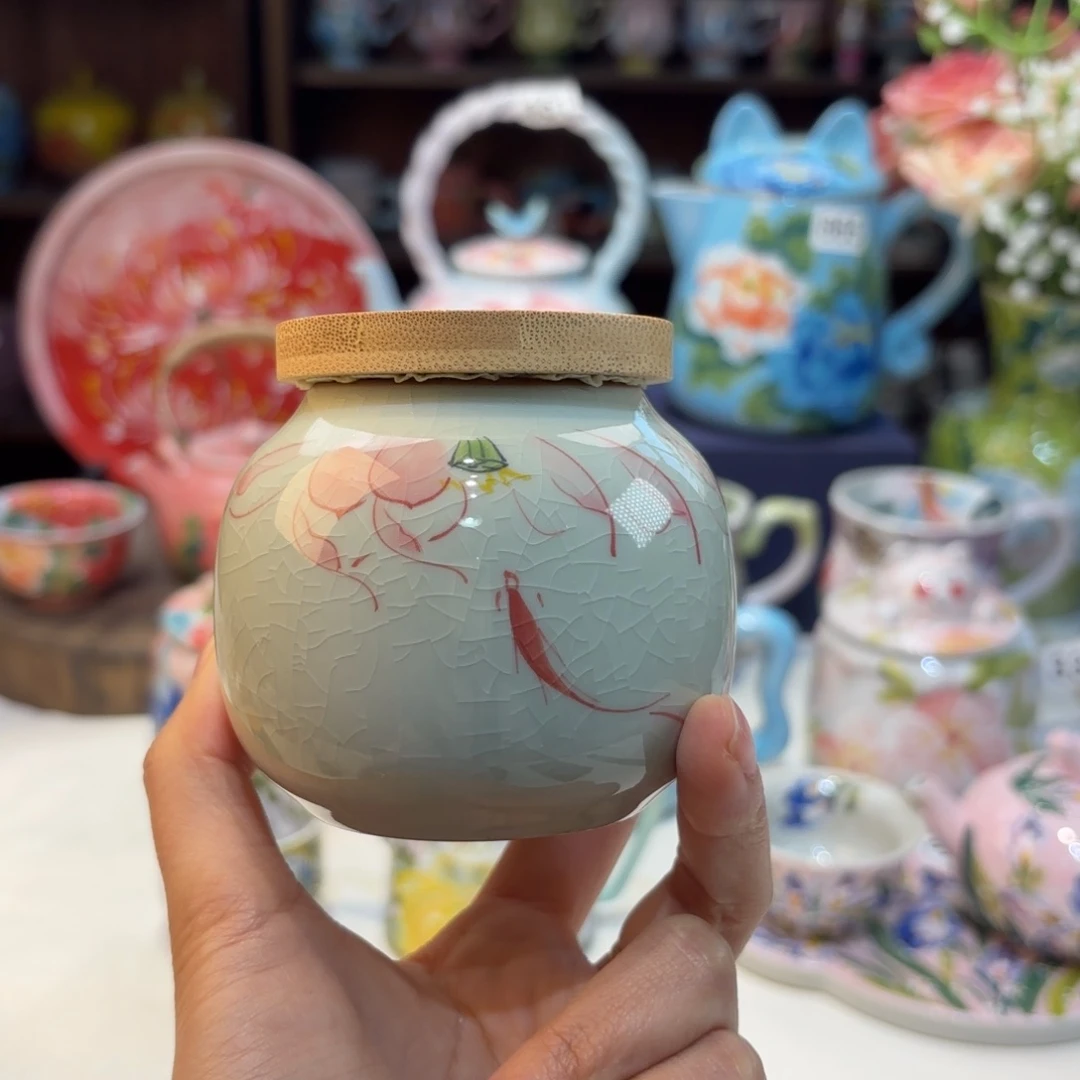 景德镇手绘高温釉下彩陶瓷茶具