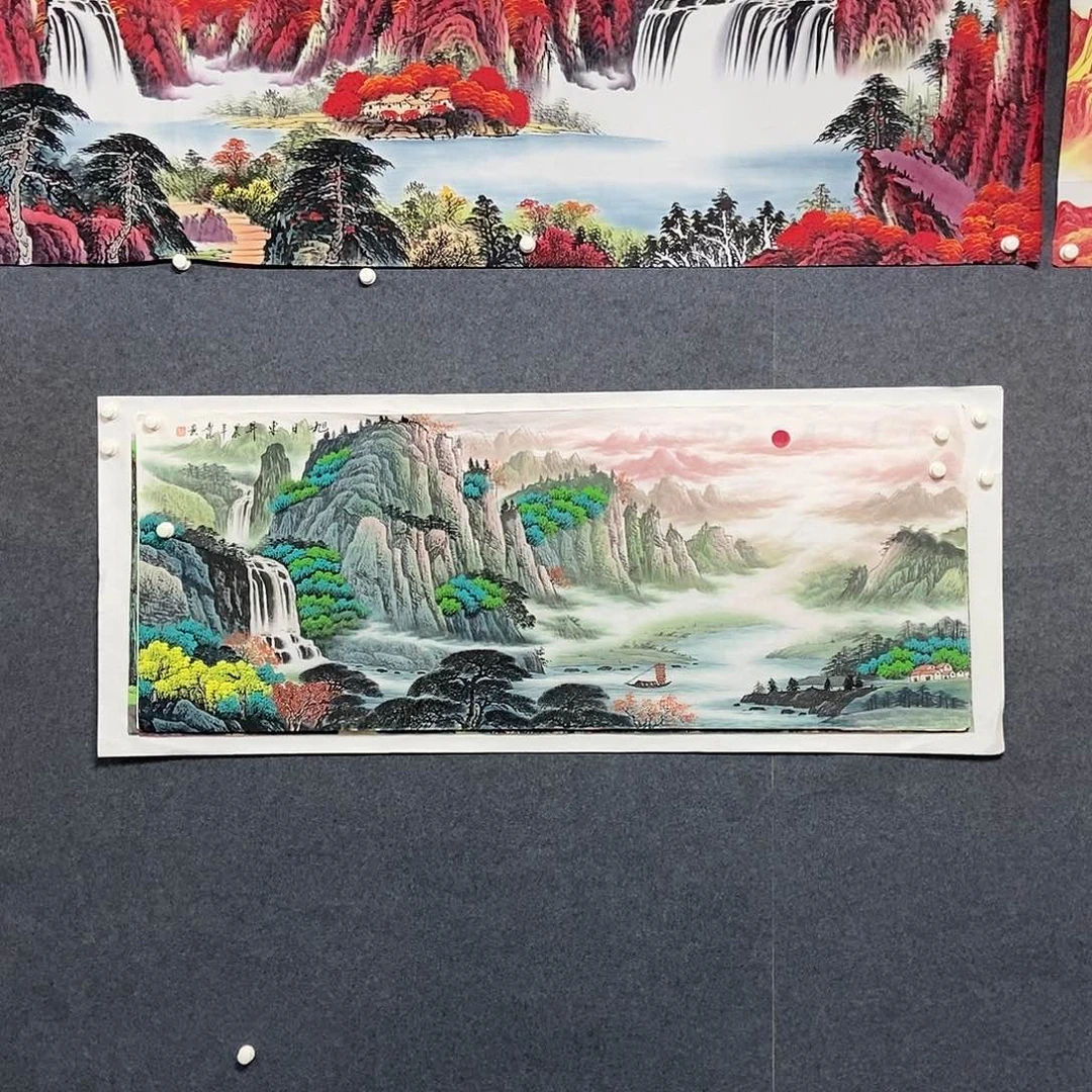 国画小六尺山水一副
