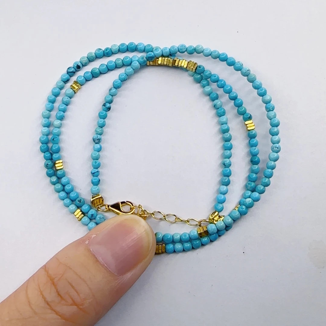 绿松石银S925镶嵌颈饰