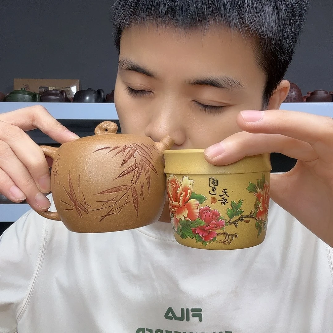 茶壶底槽青民间手艺人全手工制作