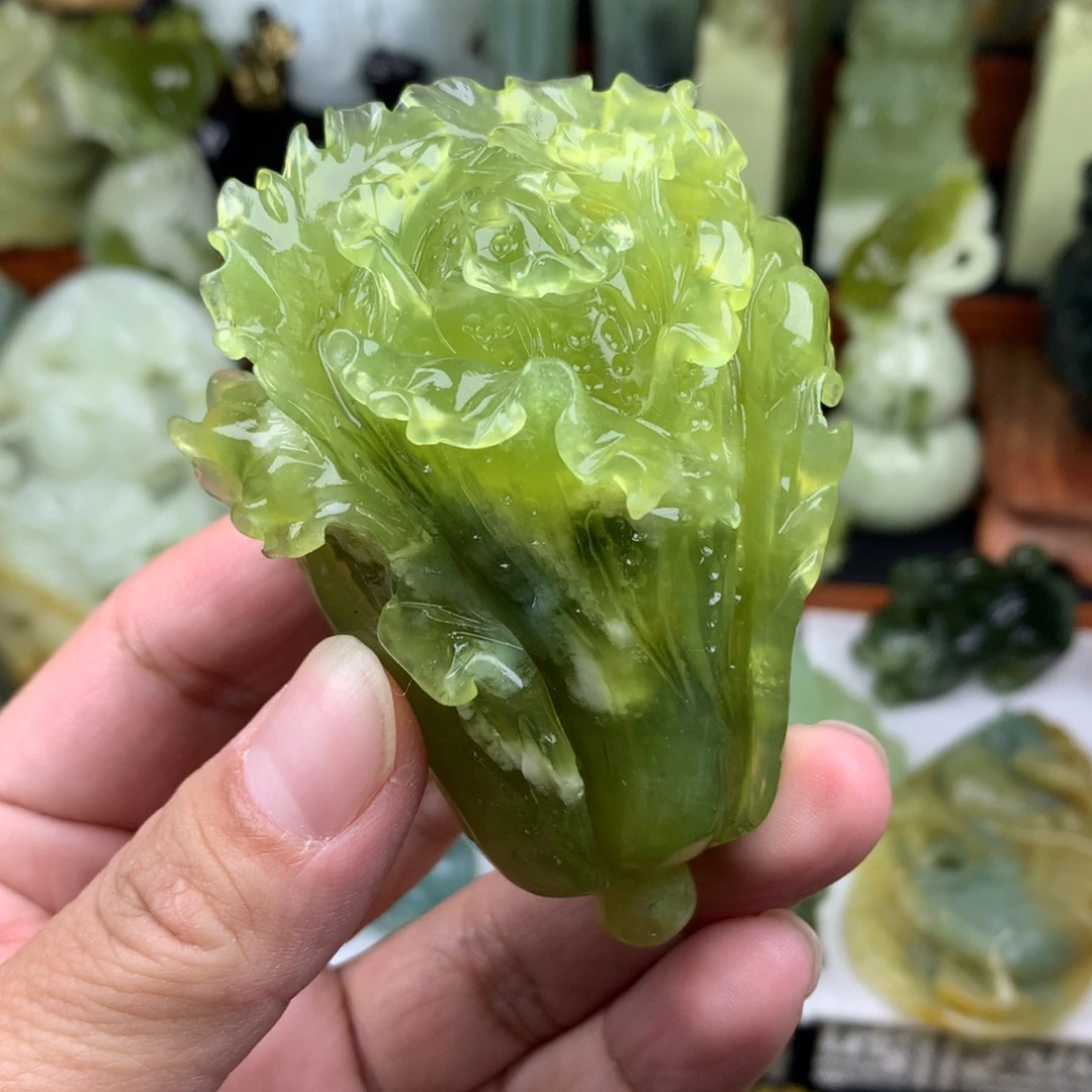 岫玉手把件未镶嵌