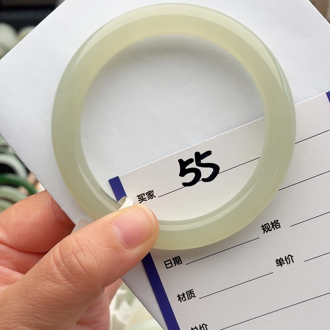 和田玉未镶嵌手镯60.61