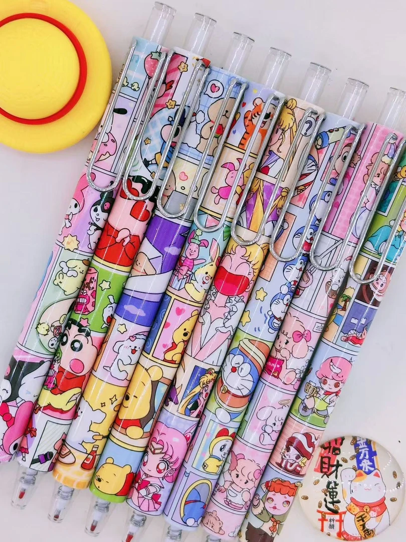 【特隐大作战】黑色按动中性笔可爱按压设计学生考试专用高颜值