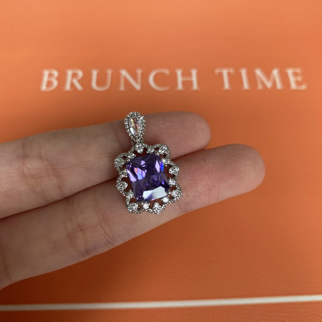 阿鲁沙-乌拉圭暴力紫高奢吊坠配链XL407