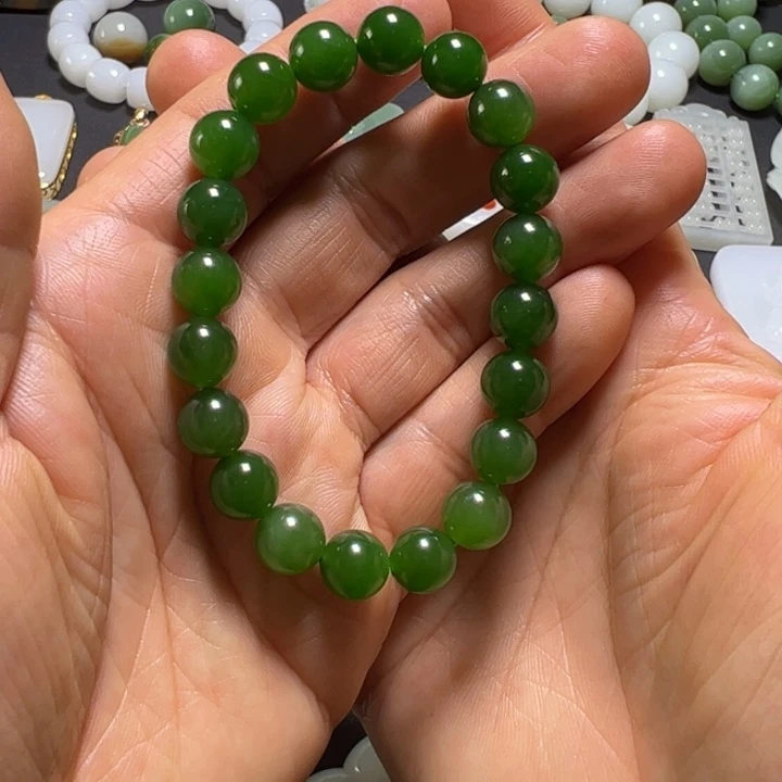 和田玉手串卡9.6未镶嵌