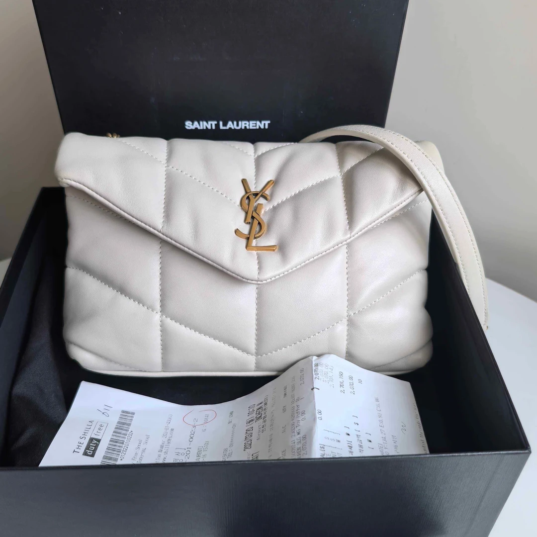 99新 YSL/圣罗兰 金标链条云朵包单肩包