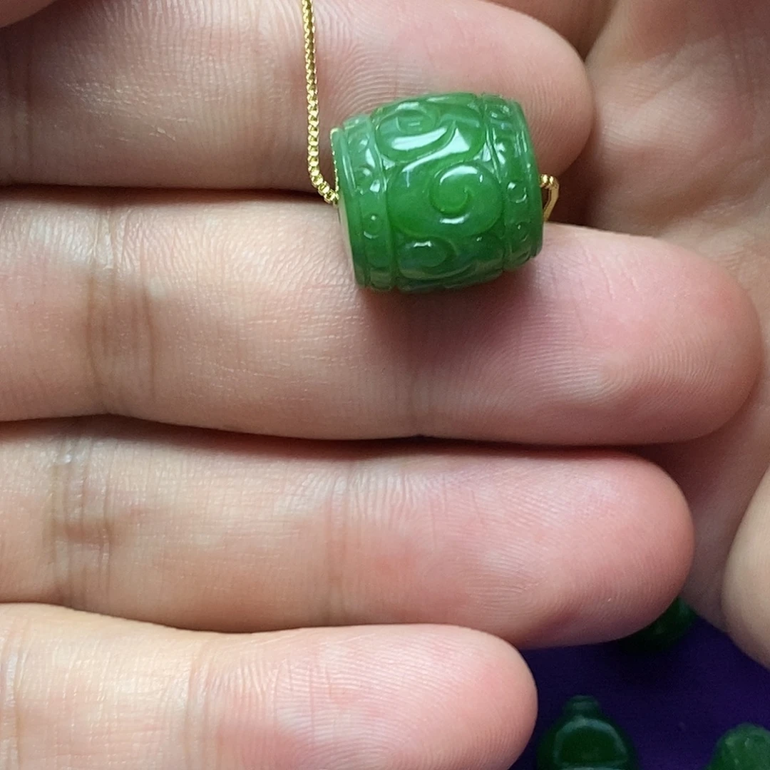 和田玉（碧玉）未镶嵌吊坠(不含链)