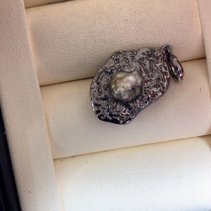 颈饰银S925镶嵌海水珍珠