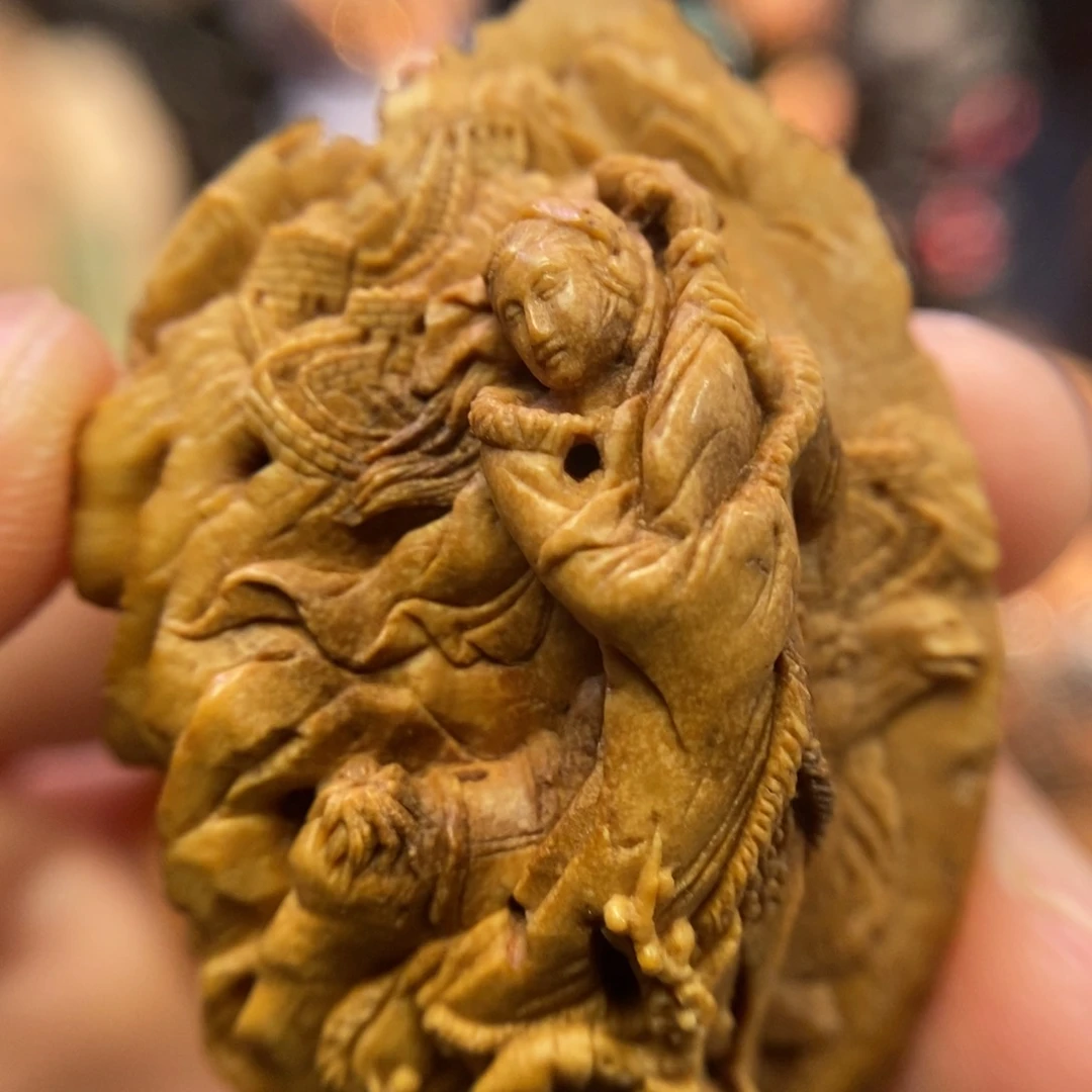 潍坊核雕桃核雕刻昭君出塞