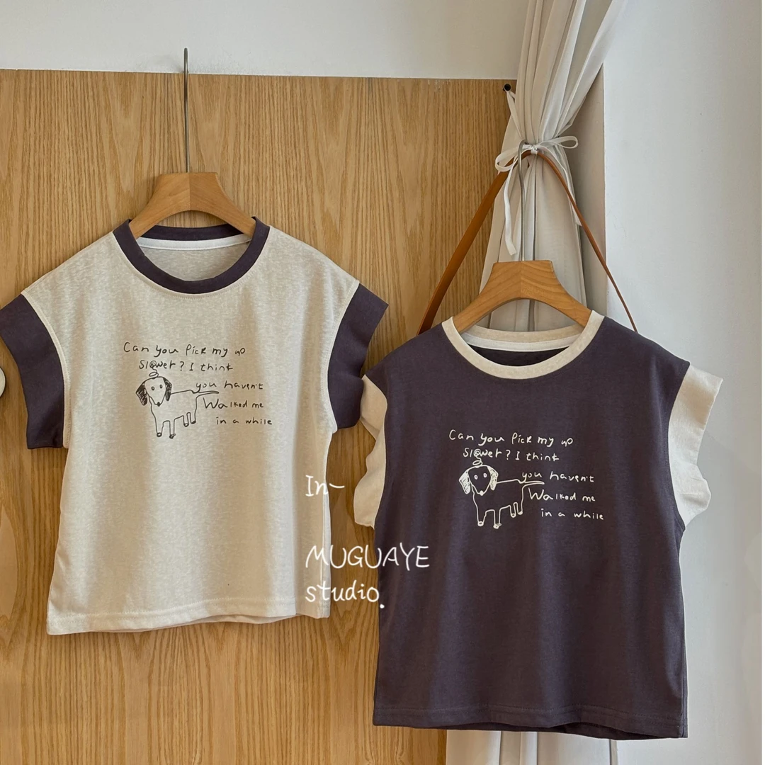 MGY 2025夏季新款百搭坎肩印花短袖 M85046