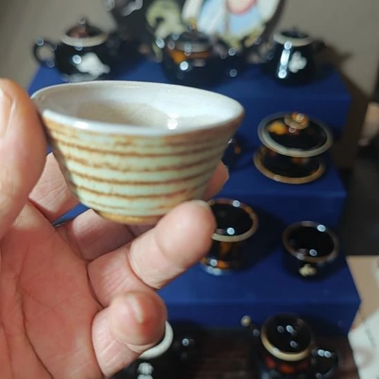 沫***姐天然老黑釉斗笠盏盏