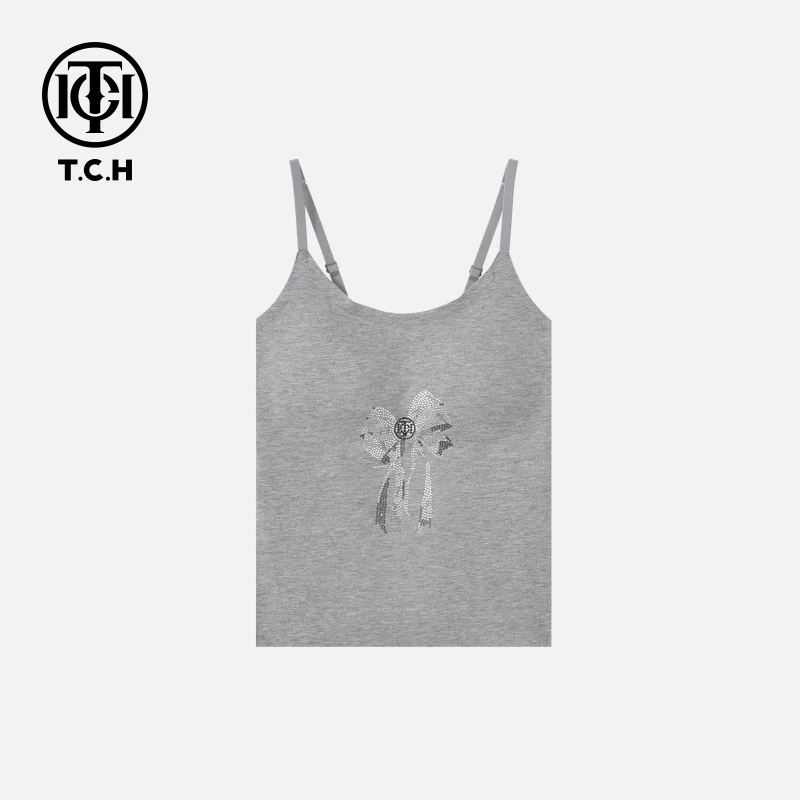 TCH私服烫钻工艺潮牌25春夏新款背心吊带女T75A14E5020轻奢tch