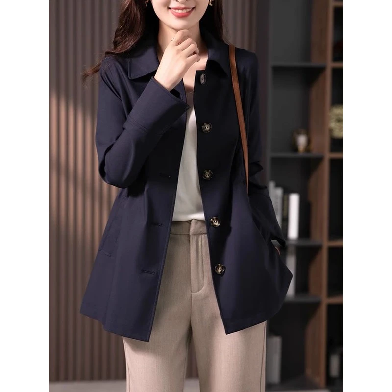 【有里布】高档风衣女小个子2025春秋新款气质休闲收腰显瘦薄外套