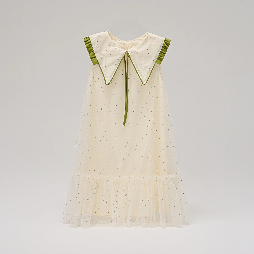 2669女童夏季新款薄款洋气碎花公主风连衣裙大童25010019