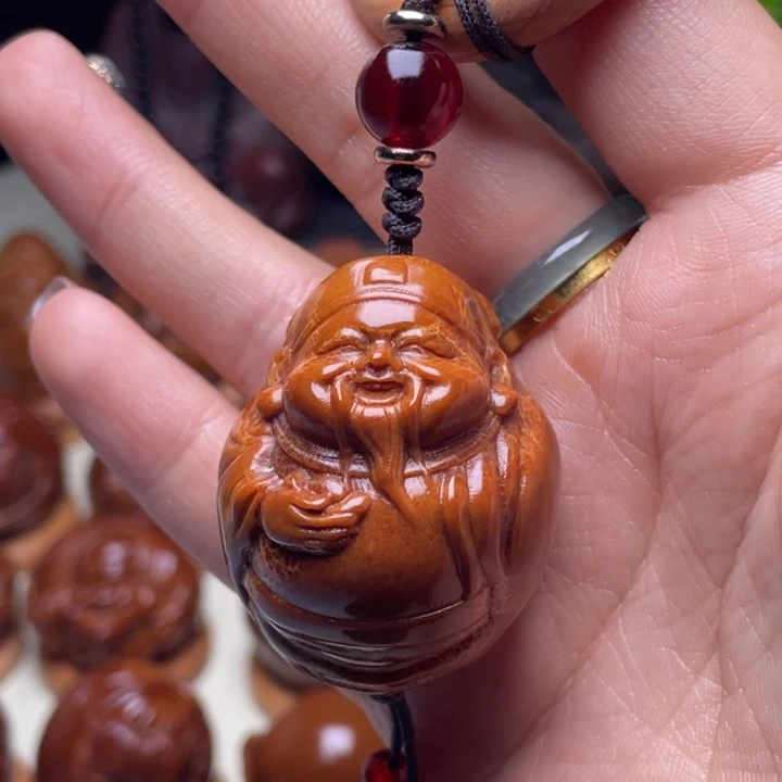 把件橄榄核小财神3.2左右