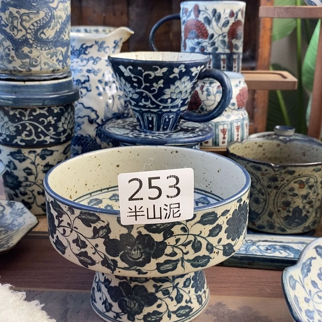 陶手工手绘青花高温陶瓷