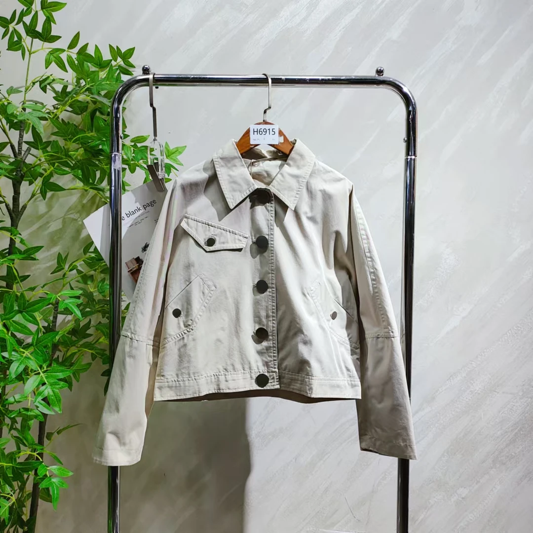 【H6915】 女士气质轻奢百搭风衣