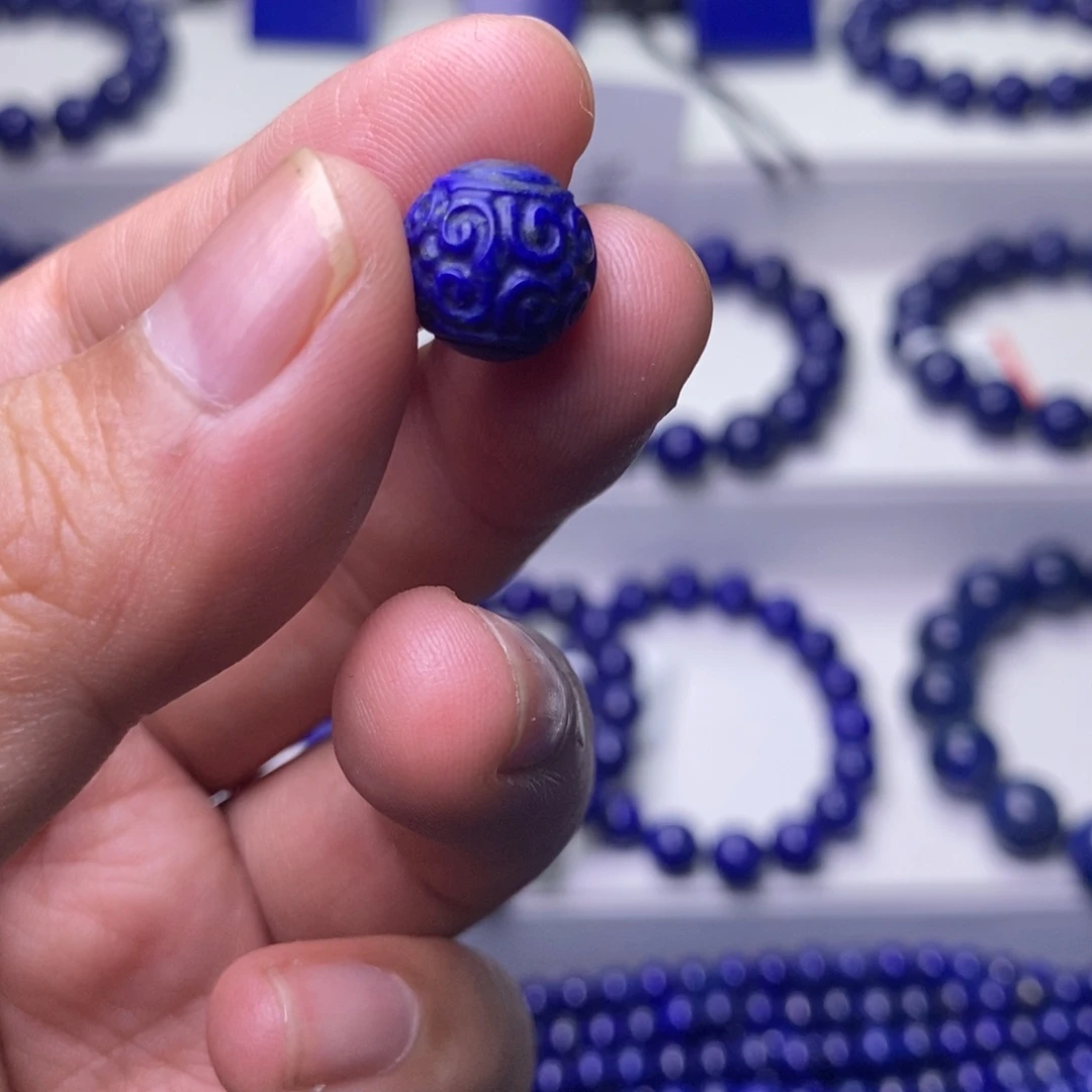 青金石未镶嵌手链卡11