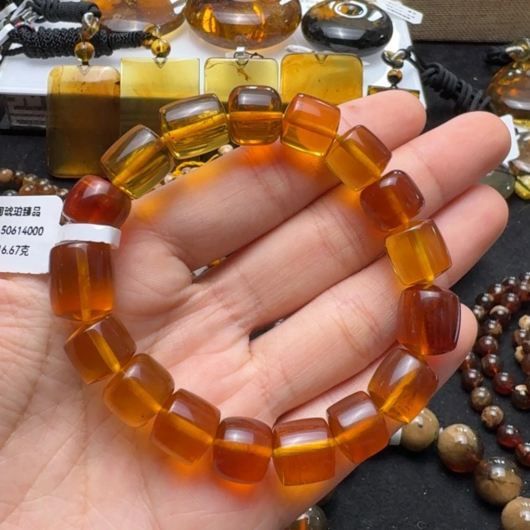 未镶嵌琥珀珠宝奇石直切多宝