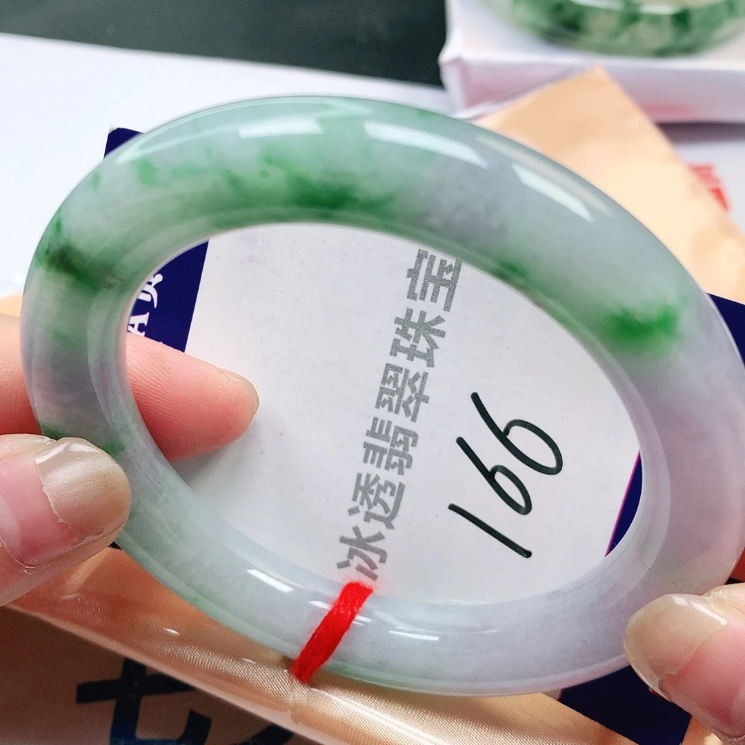 未镶嵌手镯翡翠166号缅甸纯天然A货翡翠老坑莫奈花园