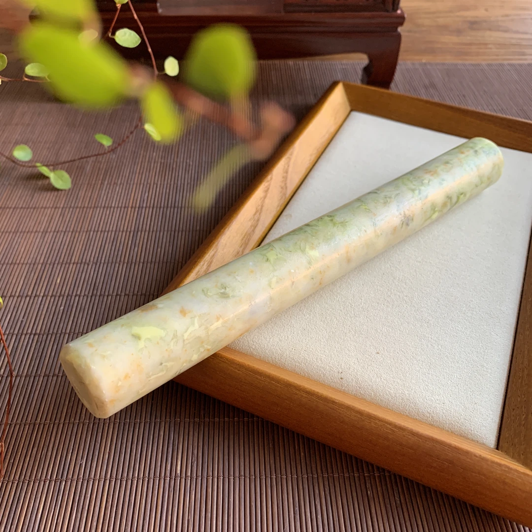 玉水阁天然岫玉擀面杖