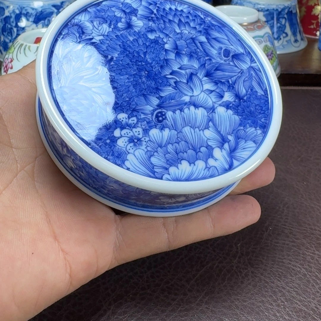真***逗瓷片当代景德镇陶瓷手绘茶具