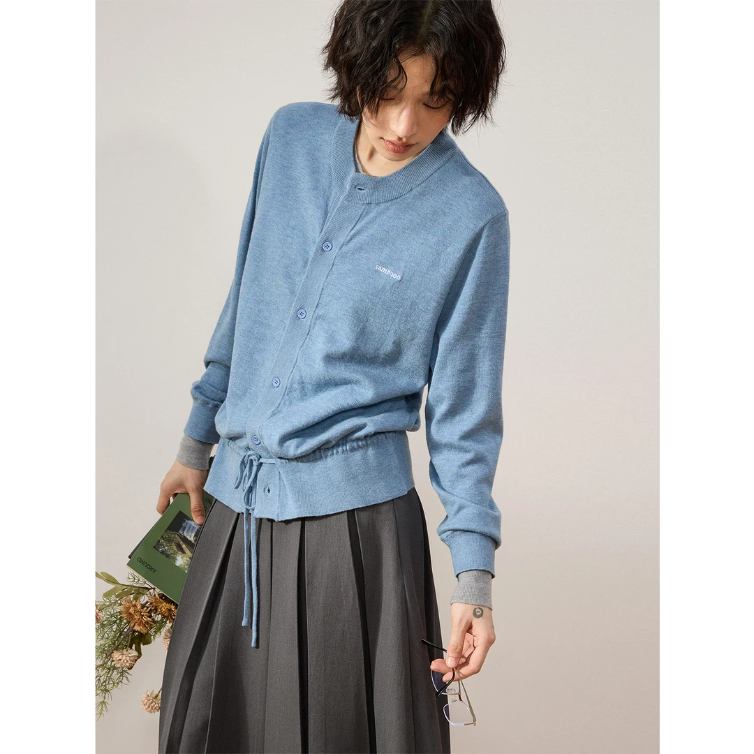 SAMEUOO散养文化日系休闲复古针织衫春季男女氛围感开衫上衣外套