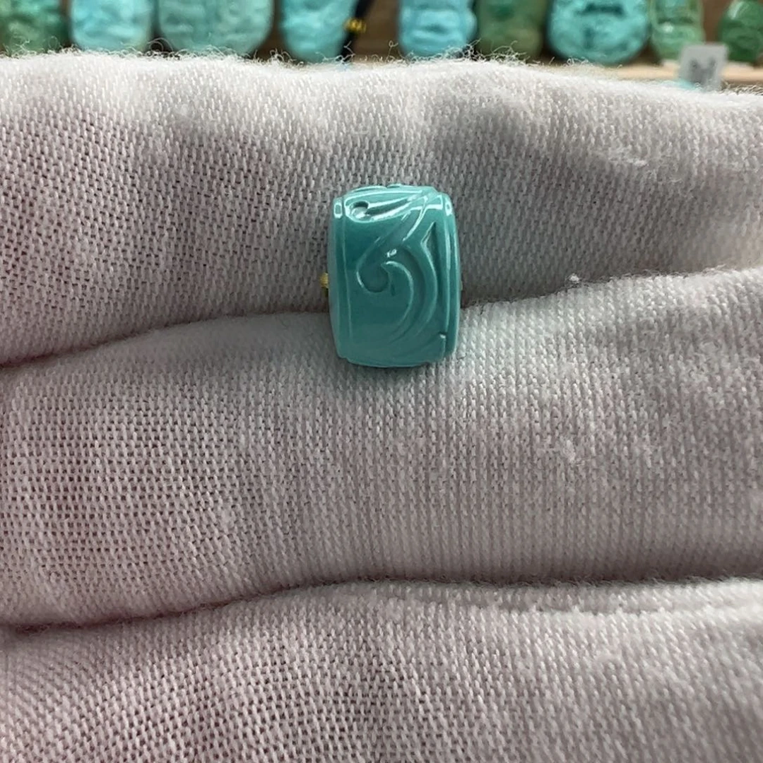 未镶嵌绿松石仿古珠10.2x7.1mm