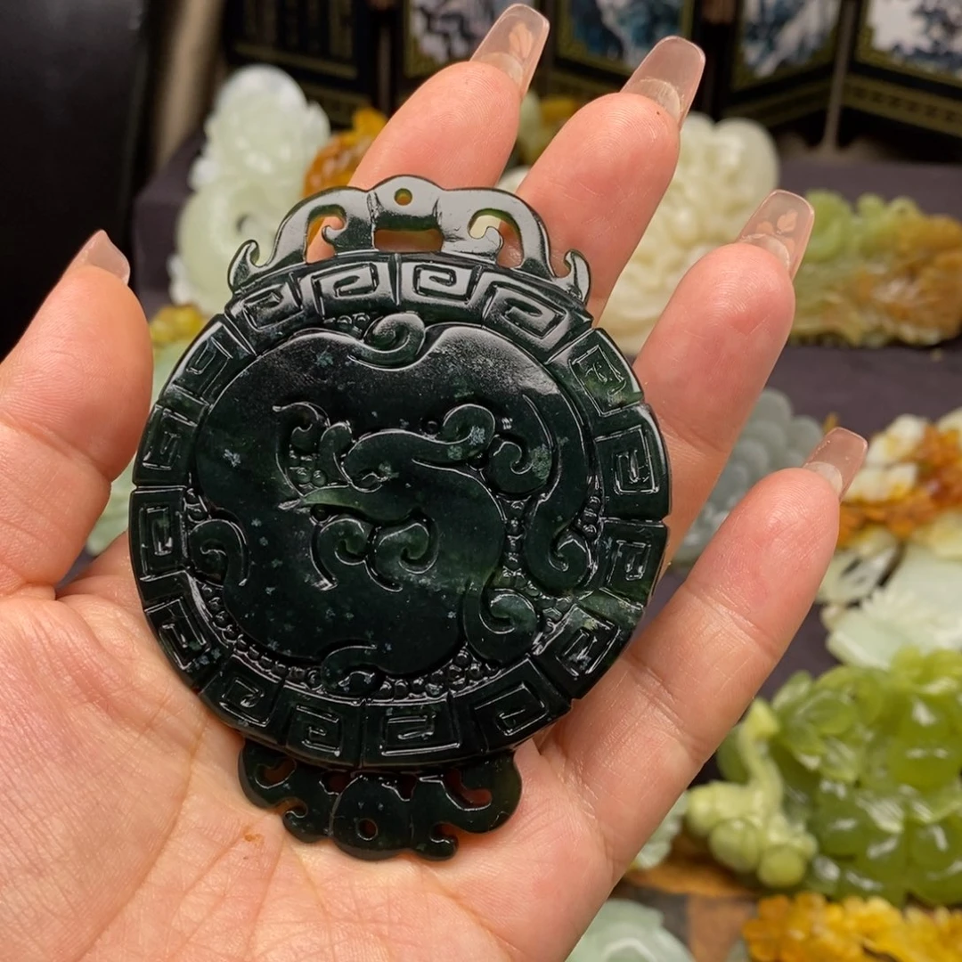 蛇纹石玉未镶嵌吊坠(赠链)用****0