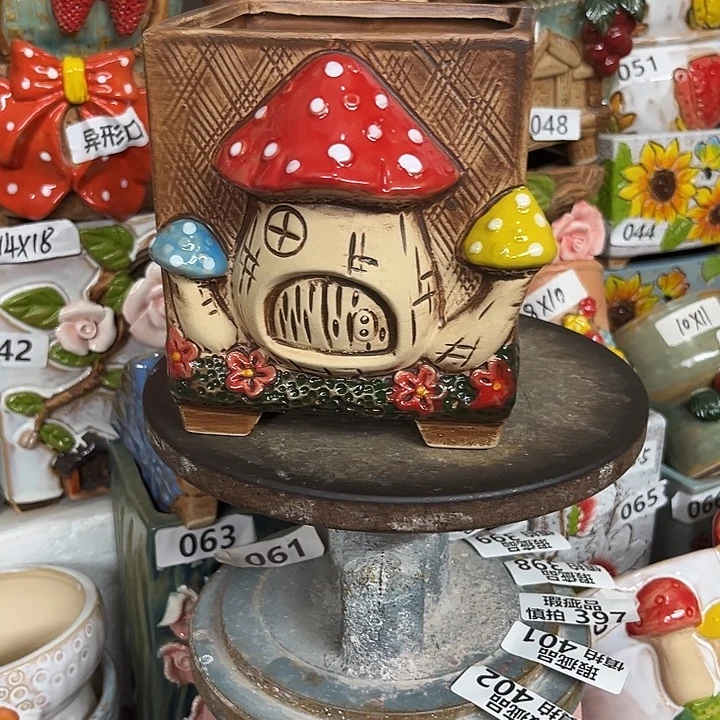 紫砂花盆粗陶材质多肉花盆