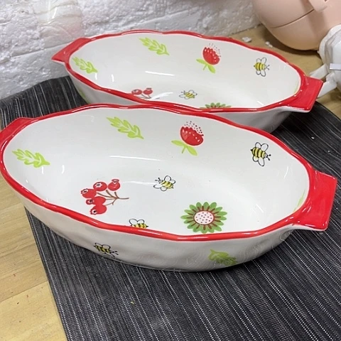 微瑕，不能明火，10英寸、宽13li m，2个烤盘峰花