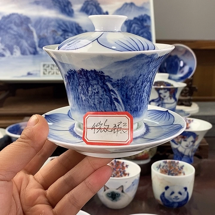 杯黑**钓景德镇手工手绘陶瓷，高亮兴老师作品