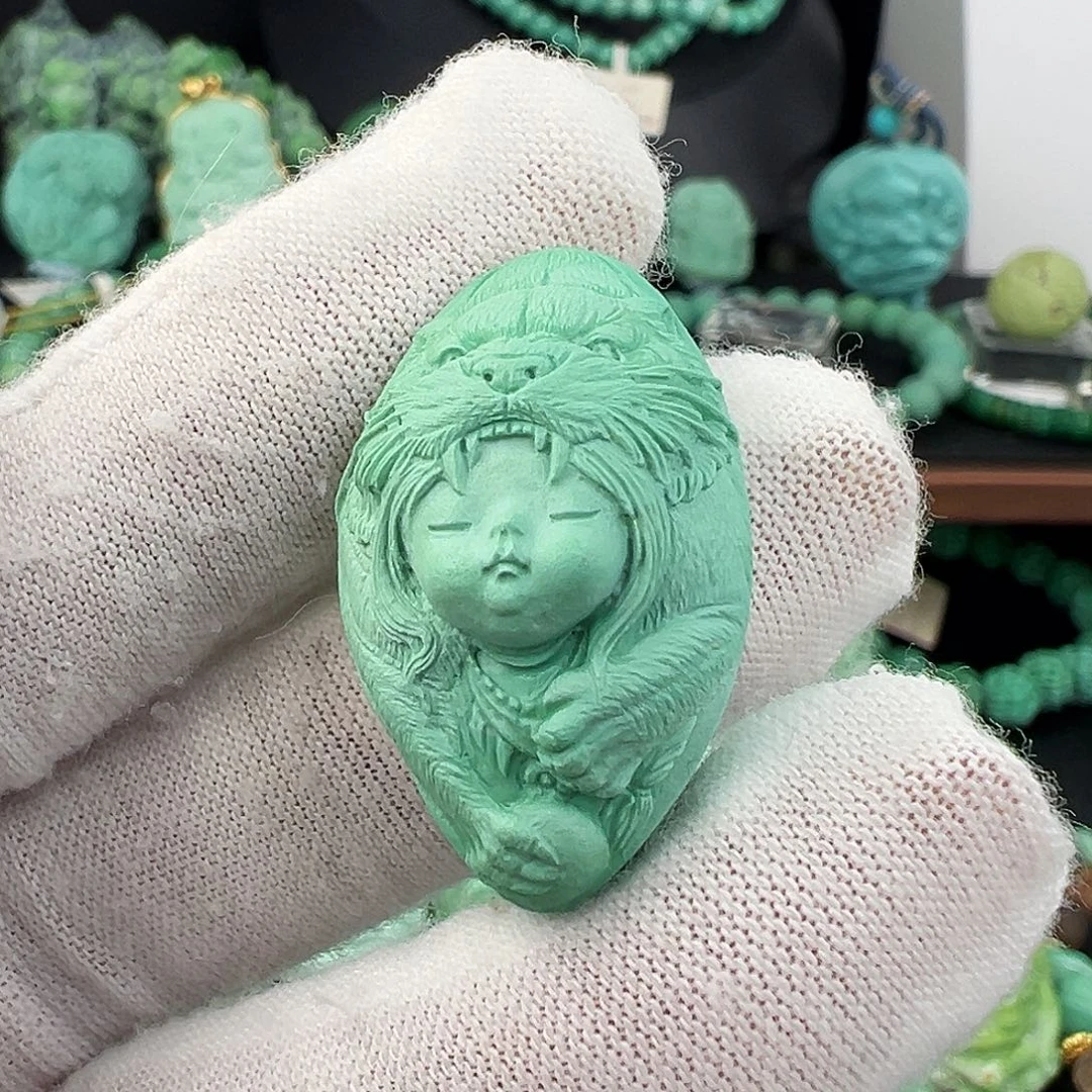 绿松石未镶嵌绿松石主播璐璐